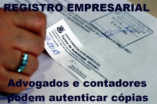 Registro empresarial: advogados e contadores podem autenticar cÃ³pias