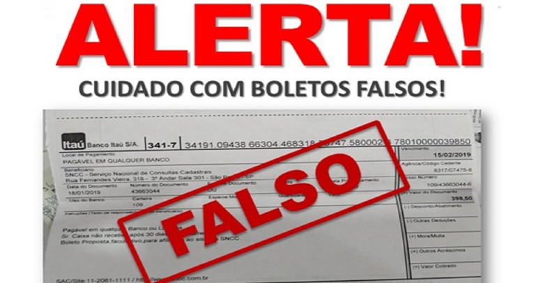 E fica o alerta contra fraudes em boletos e cobranças falsas
